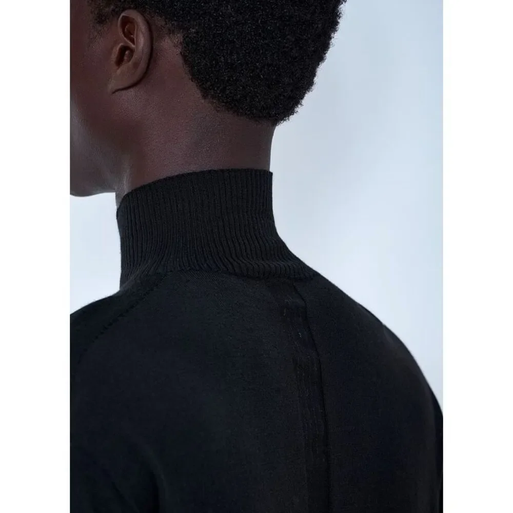 Rick Owens Men Oversized Turtleneck Sweater